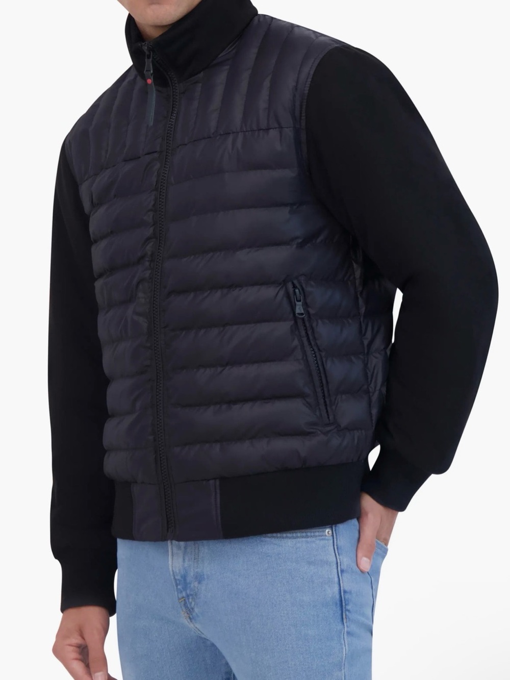 Robert Graham Men's Navy Blue Quilted Bomber Jacket NWT | Small | Floral Lining - Picture 6 of 15
